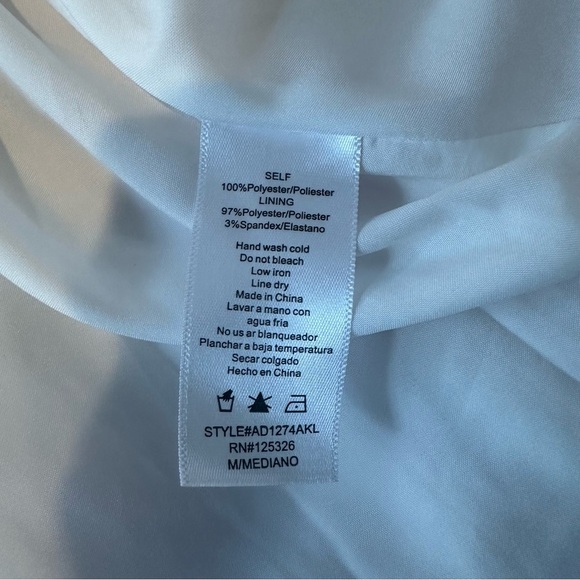 Karlie Pastel Stripe Tiered Midi Dress. Pink and White. Size: Medium. - Picture 11 of 11